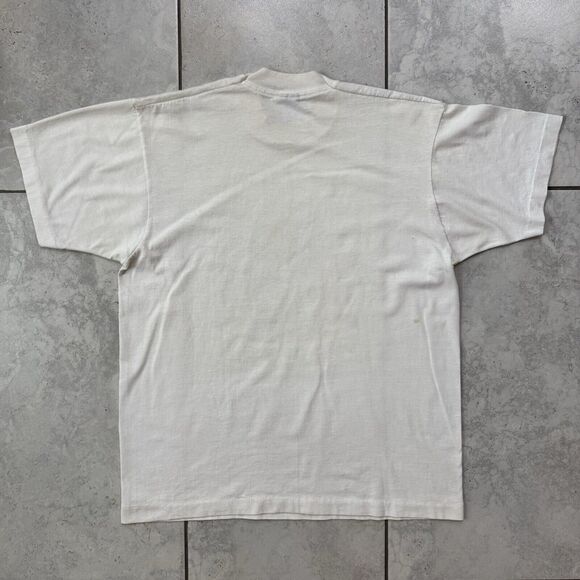 Vintage 80s Wolf Whizz Pale Ale Beer T Shirt Size L Graphic Tee Single Stitch - Picture 4 of 7